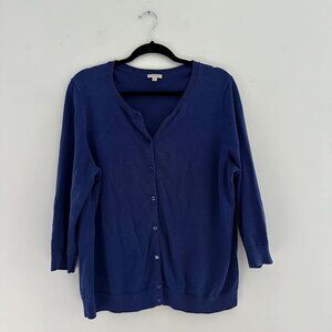 Talbots Blue Cardigan XL